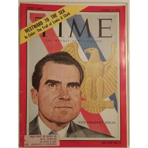 1955 TIME Magazine Featuring Vice President Nixon & Vintage Coca-Cola Ad